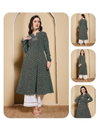 Black Colour Printed Cotton Ladies Kurtis Wholesale Market In Surat FAR0122